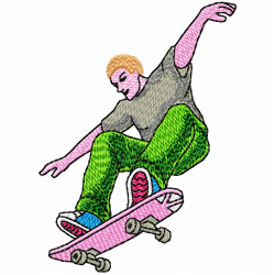 Skateboard Embroidery Design 8
